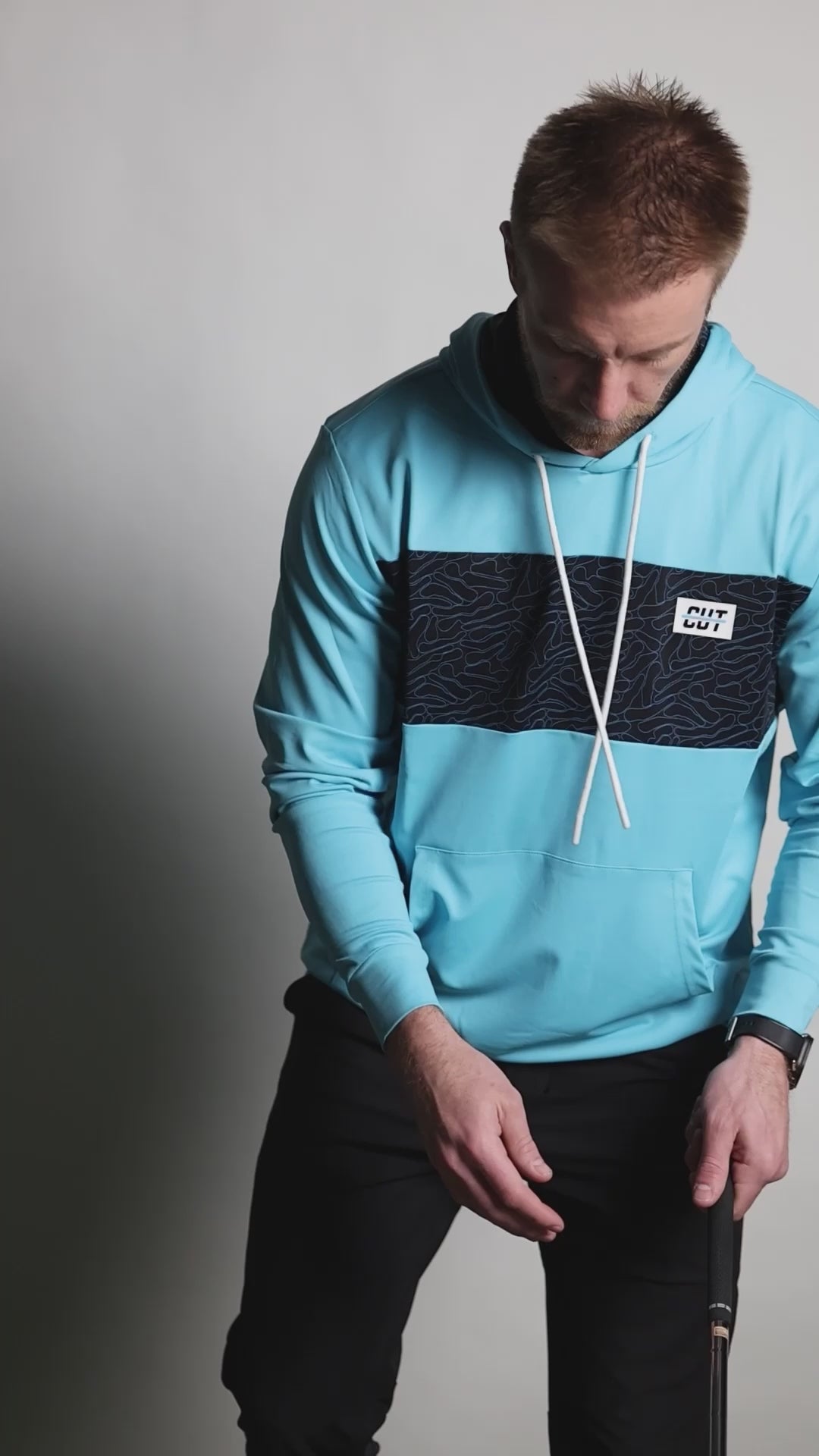 Teal Topo Athletic Hoodie