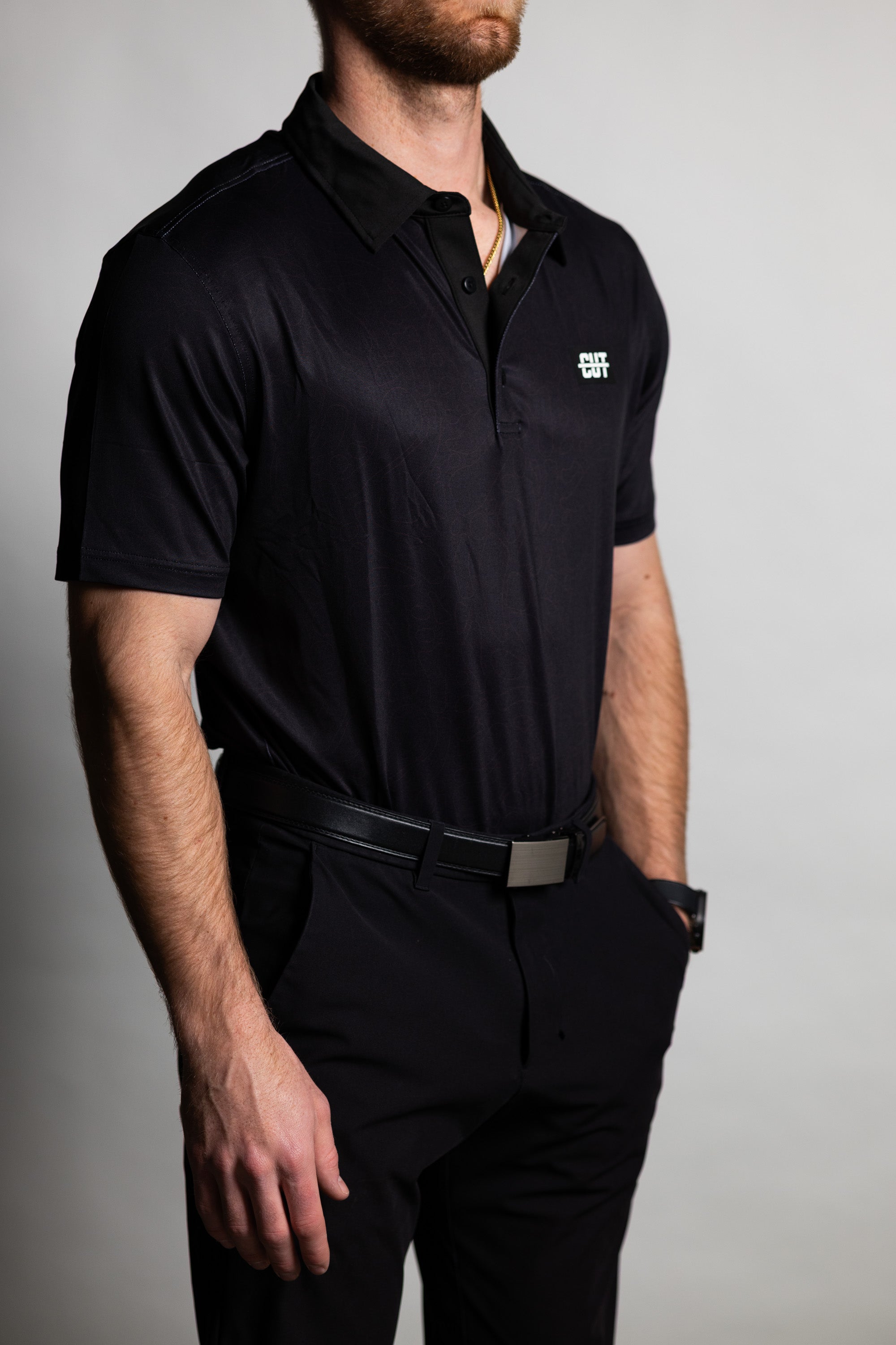 Deep Topo Black Polo