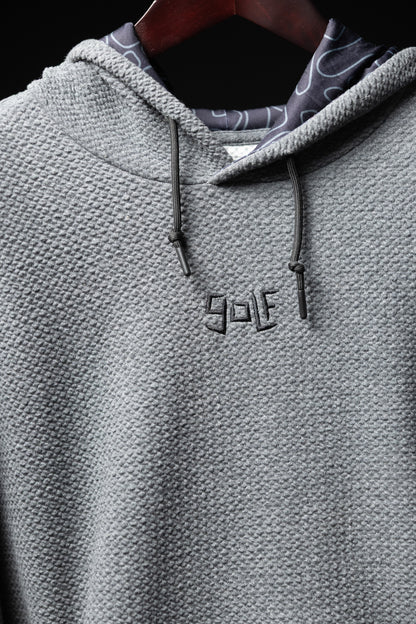 Waffle Knit Cobalt Grey GOLF Hoodie