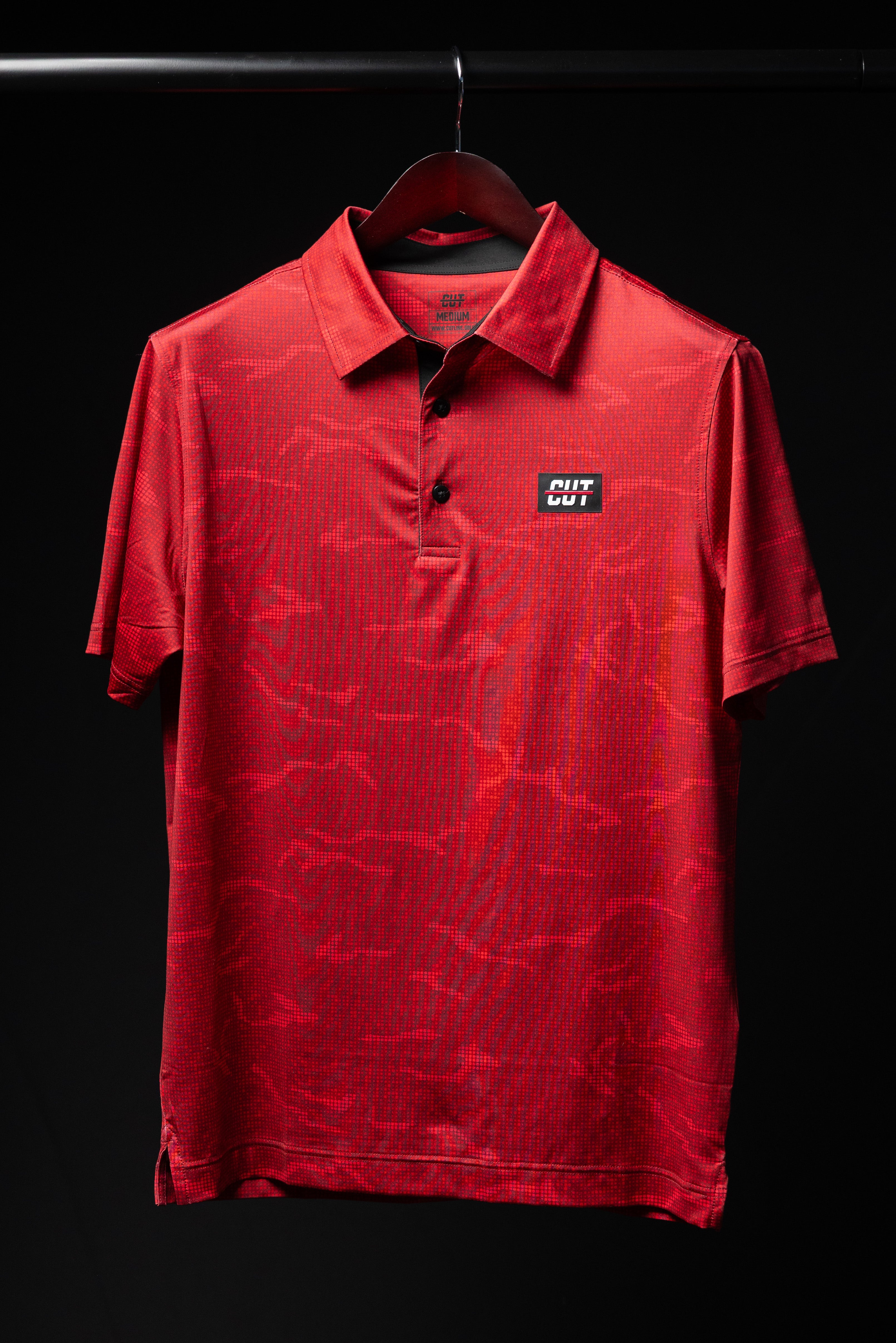 True Red Tech Camo Polo