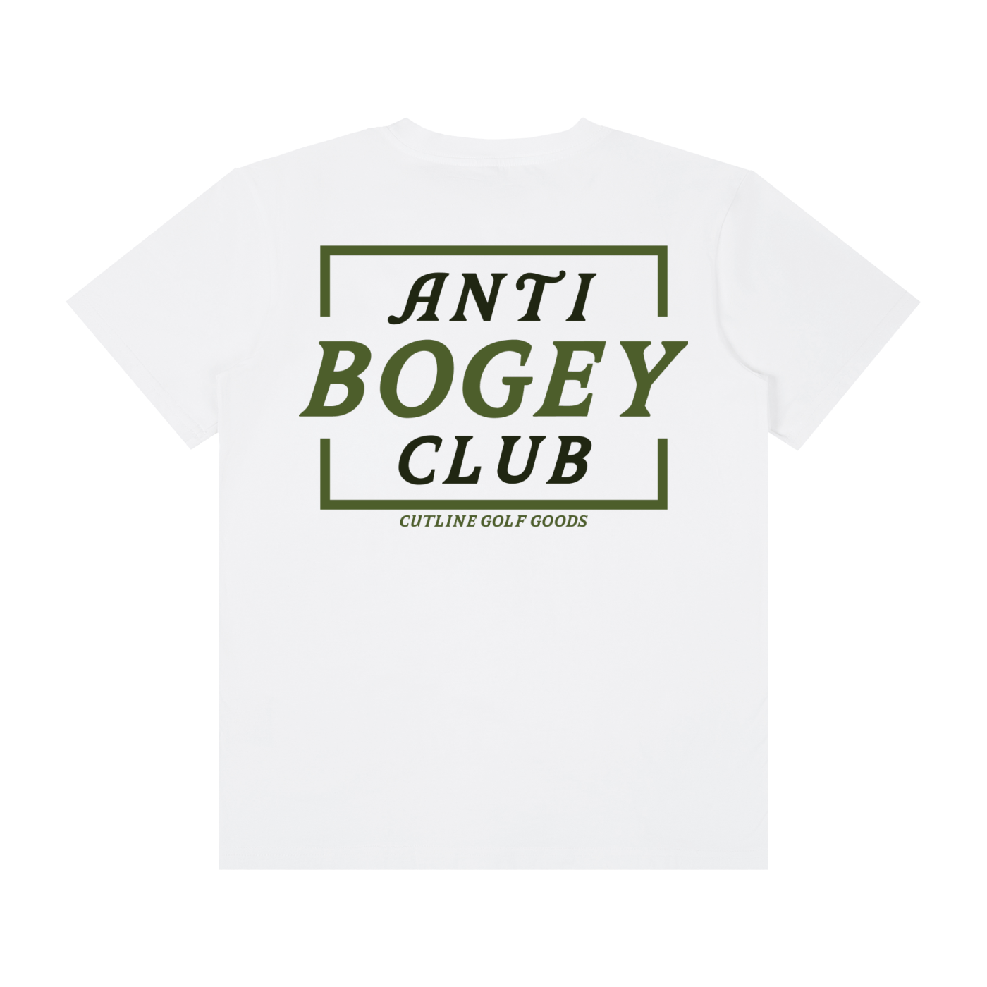 "Anti Bogey Club" White/Sage Classic Crew Neck