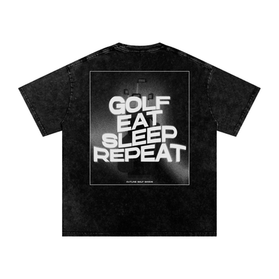 "Golf Eat Sleep Repeat" Oversize Cotton T-Shirt