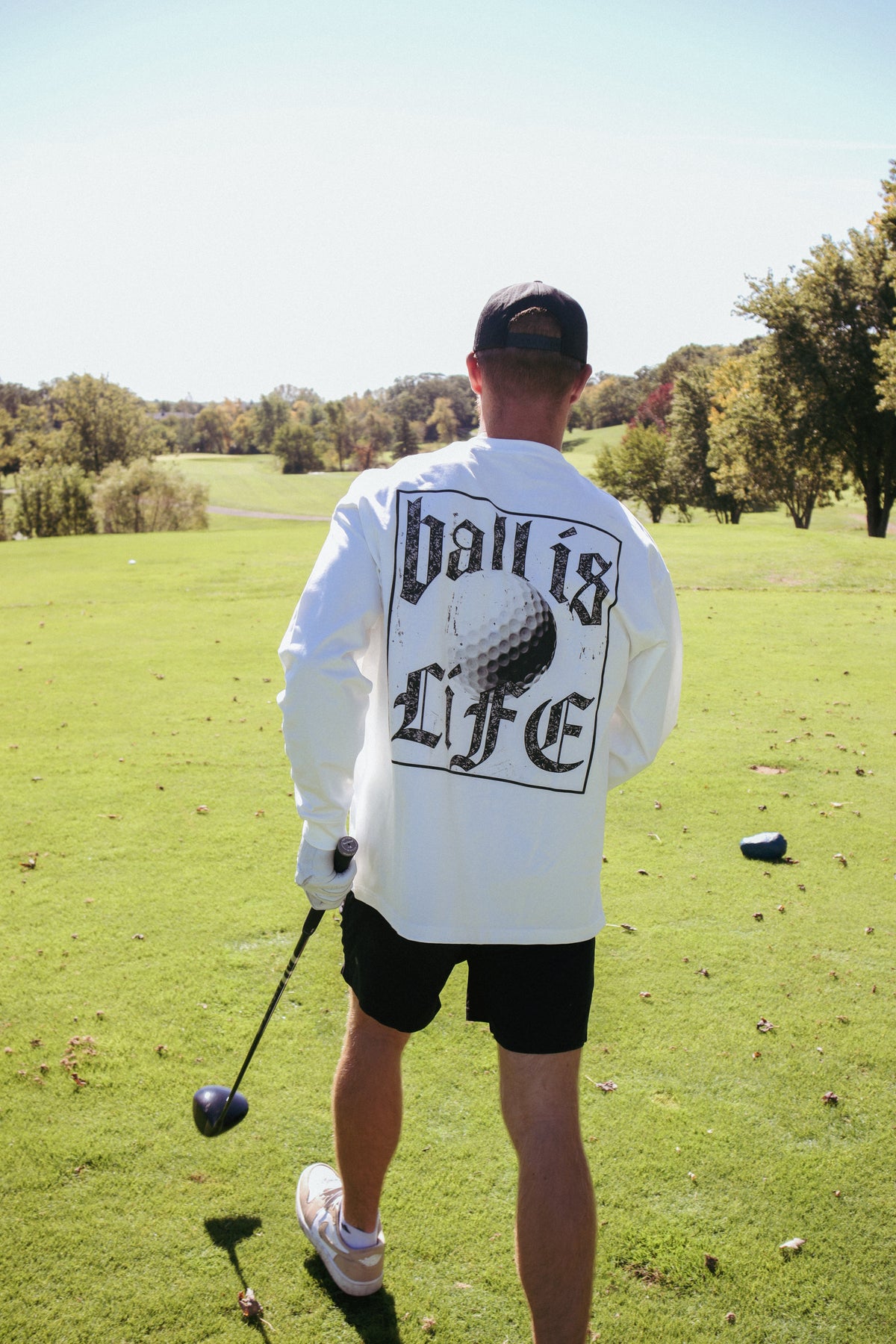 "Ball Is Life" White Oversized Unisex Long Sleeve