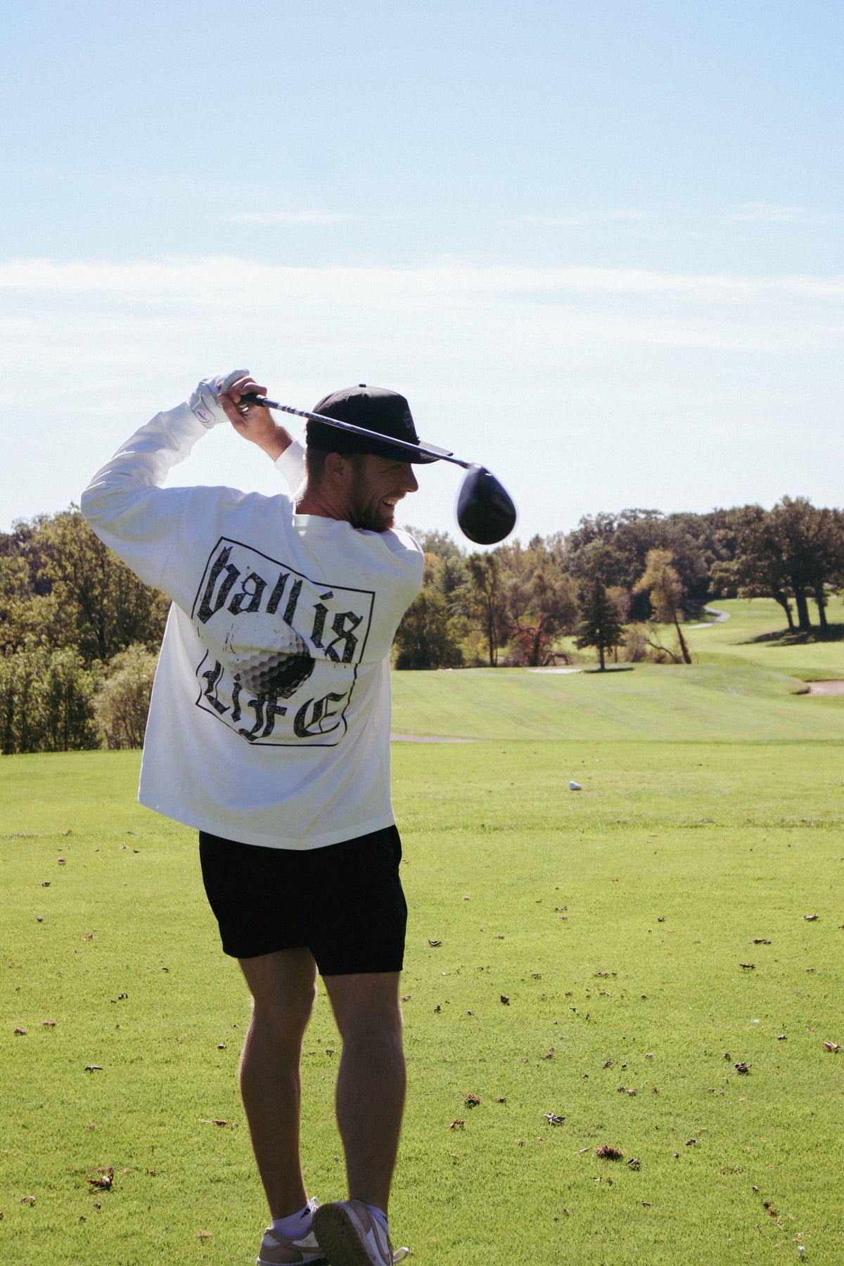 "Ball Is Life" White Oversized Unisex Long Sleeve